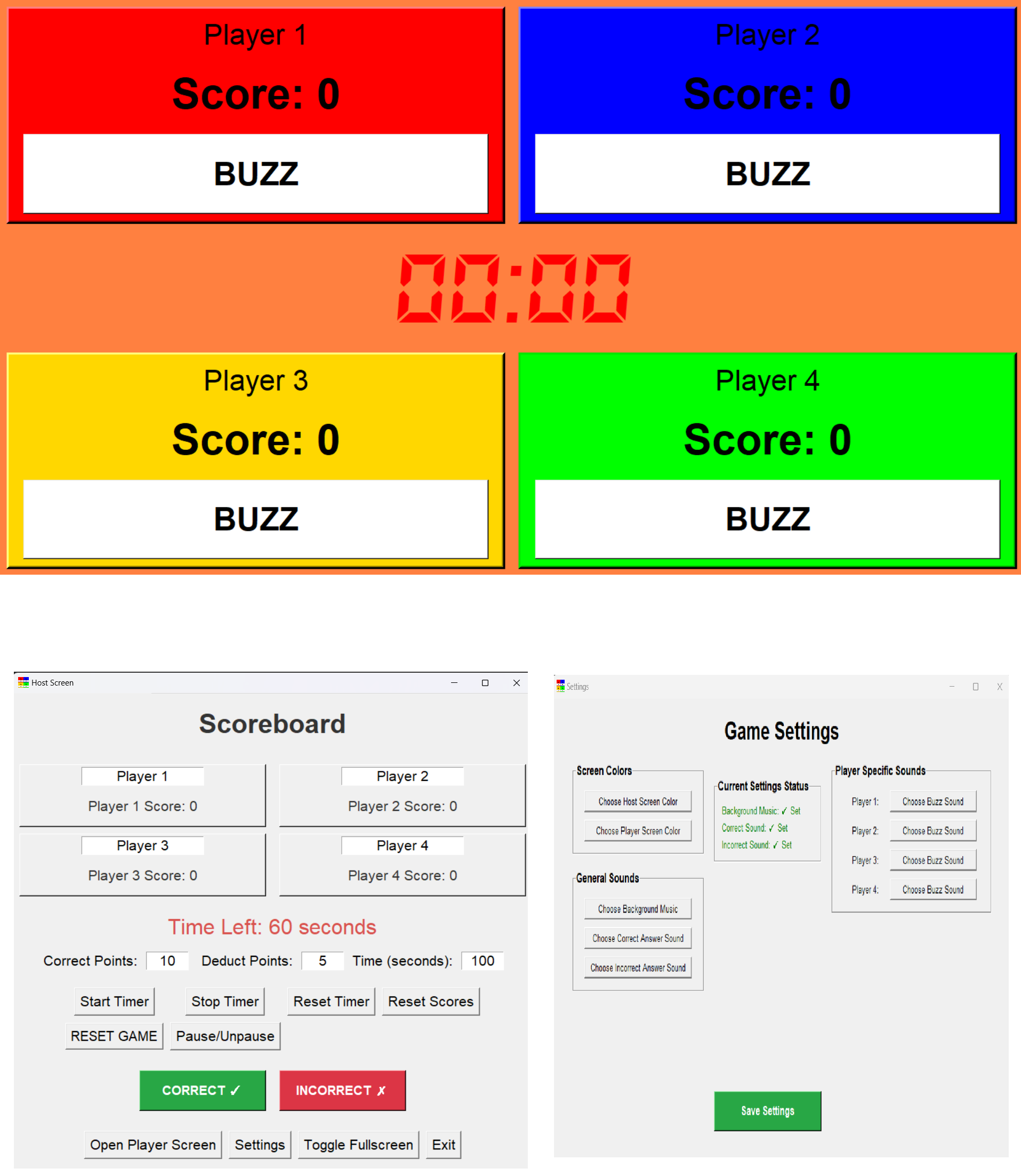 Buzzer scoreboard